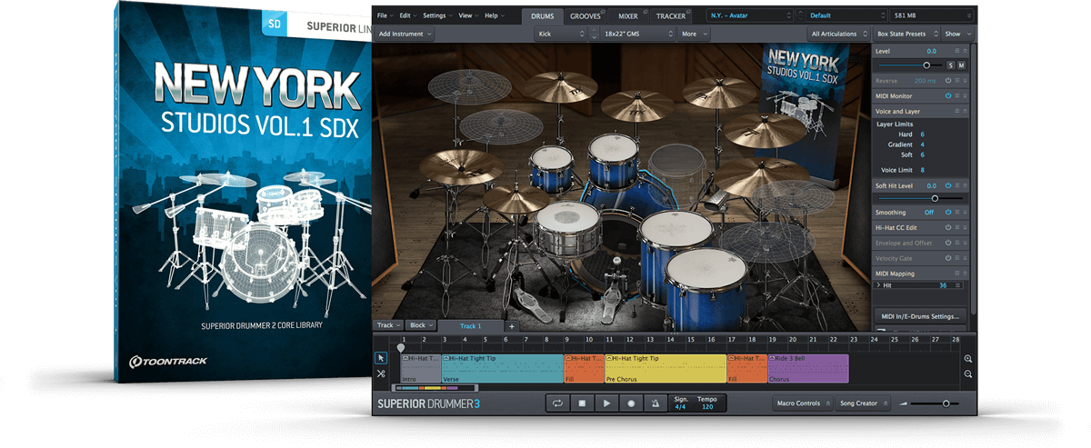 Toontrack SDX - New York  Studios  Volume 1  (NY Vol 1)